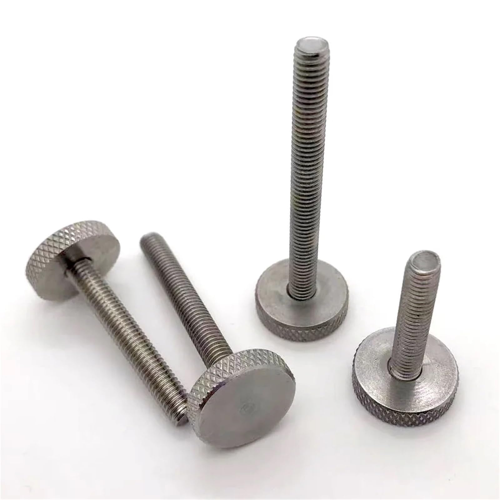 Tornillos de Cabeza Plana moleteados, Tornillos moleteados de Cabeza Plana, Acero Inoxidable 304, Totalmente roscados, Paquete de 20 tamaños múltiples