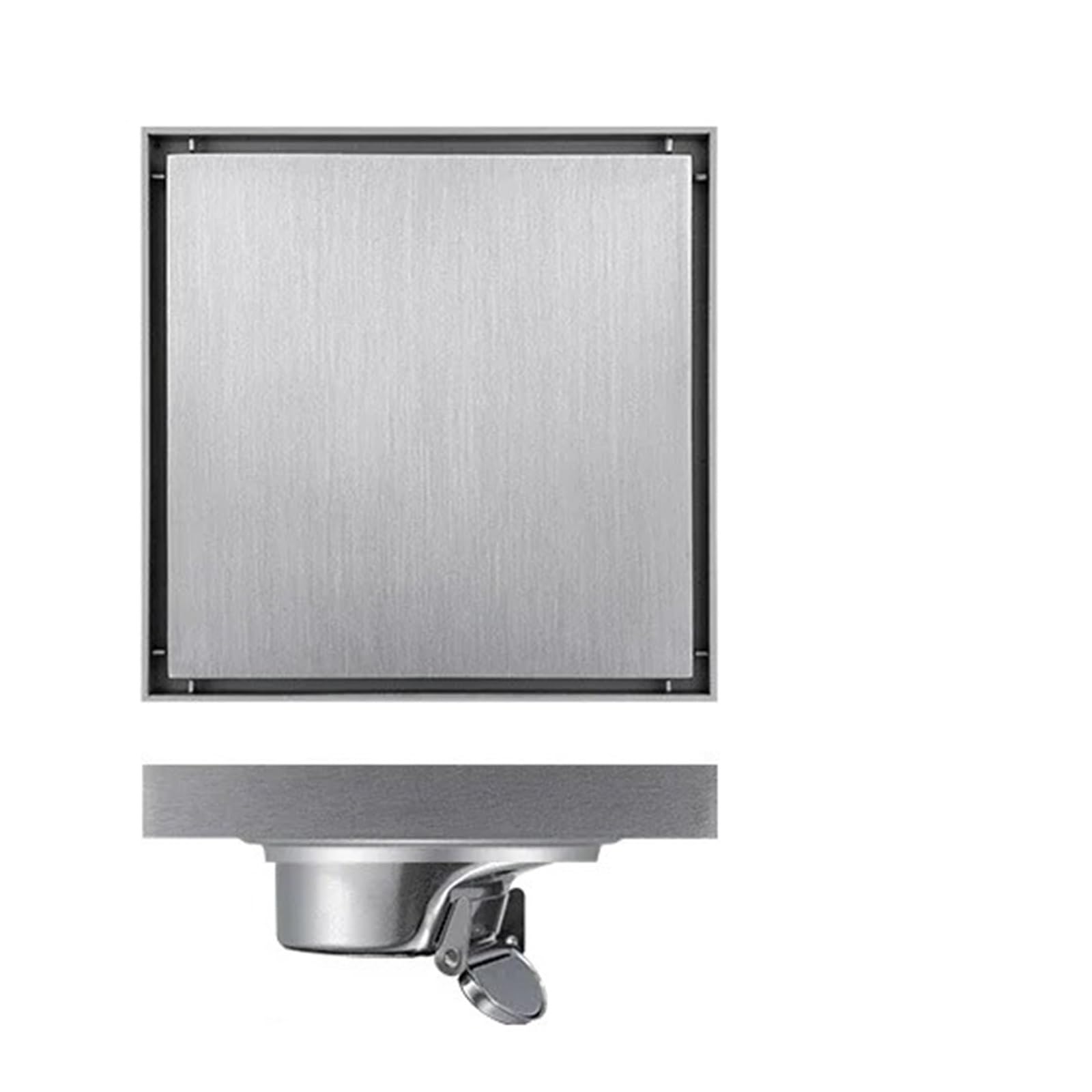 Floor Drain Cover Floor Drain Drains Stainless Steel Invisible That Can Be Inlaid With Tiles(15cmx15Cm brushed)