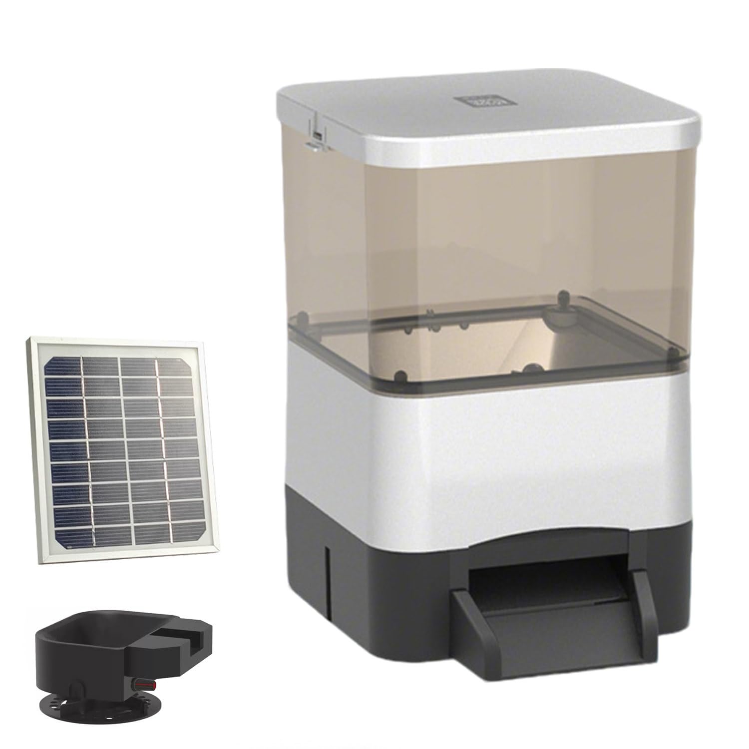 Alimentatore automatico per pesci, ad energia solare, grande capacità, Wi-Fi e ricarica a pannello solare, per stagni di pesci all'aperto