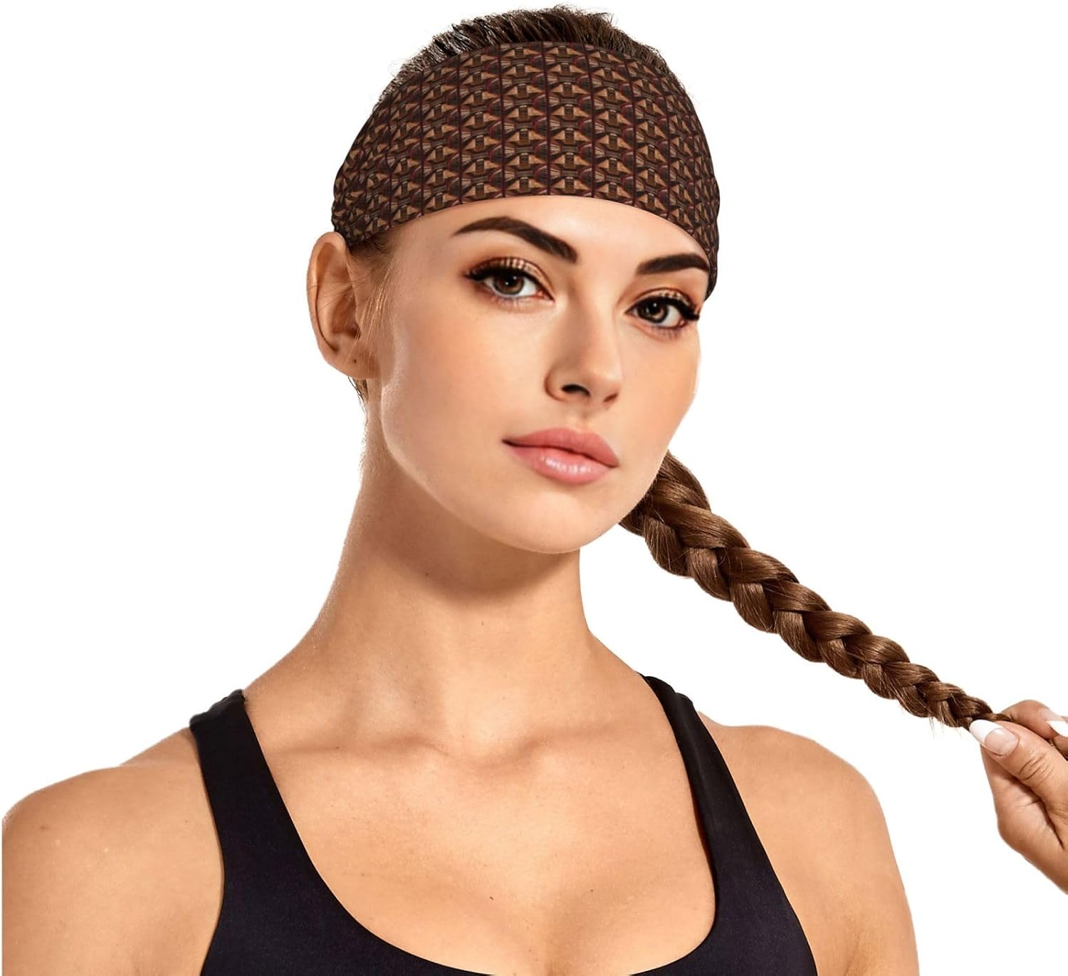 Red Wine Cellar Print Elastic Headband Breathable Workout Hair Band Running Cycling Outdoor Activities