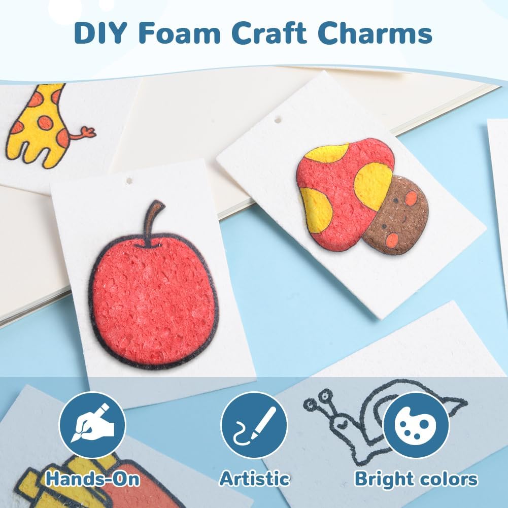 AOOTE Набор для рисования Magic Puffy Paint 38-компонентный набор для рисования на пенопластовой основе творческий холст наборы для 3D-рисования Magic Canvas губка с 12 мелками и 3 водными фломастерами