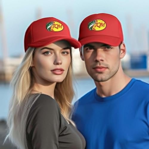 Miniatura 7 de Gorra Tqm Gorras Regida Del Pescado, Gorra De Fuerza, Gran Regalo Rojo, Rojo -