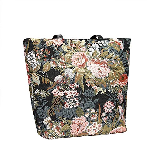 Signare Tapestry Shoulder Bag Tote Bag for Women with Peony Flower (SHOU-PEO)3