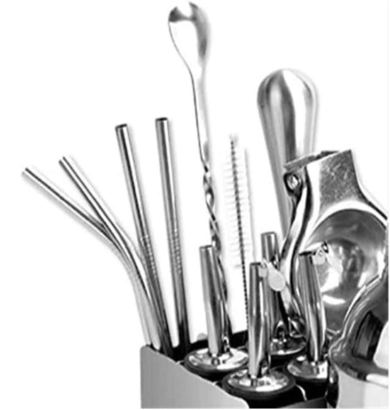 Coctelera Profesional Juego De Coctelera De Acero Inoxidable para Barman, 18 Uds., Conjunto De Herramientas De Barra para Bares Caseros Kit Coctelería