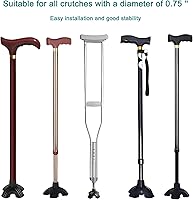 Vista 5 de Puntas de caña para estabilidad, base de bastón de pie para la mayoría de bastones de caminar de 0.87 pulgadas, bastones plegables, punta