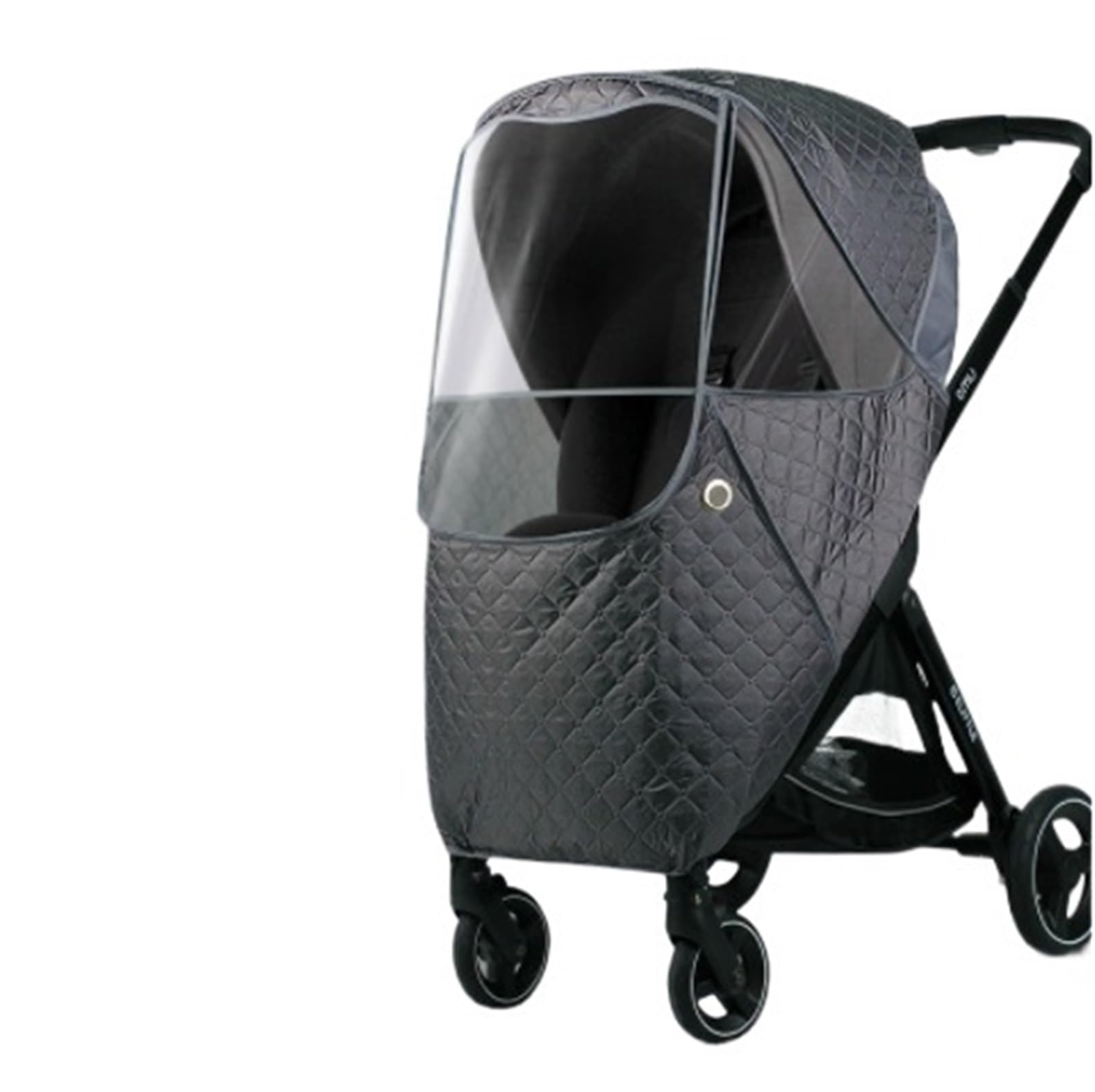 Housse de pluie universelle pour poussette, accessoires de poussette, coupe-vent, chaude, imperméable, en EVA, compatible avec la poussette Bee+ 5 Bee 3 6 Nest (gris foncé)