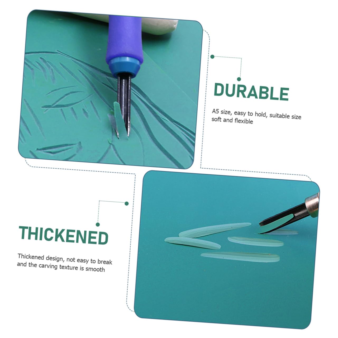 Gogogmee 6stücke Schnitzgummiplatten Aus Hochwertigem Pvc-material Robust Und Langlebig Für Gravierwerkzeuge Und Schnitzwerkzeuge Glatt Verarbeitet Mit Angenehmer Haptik Für Sicheren