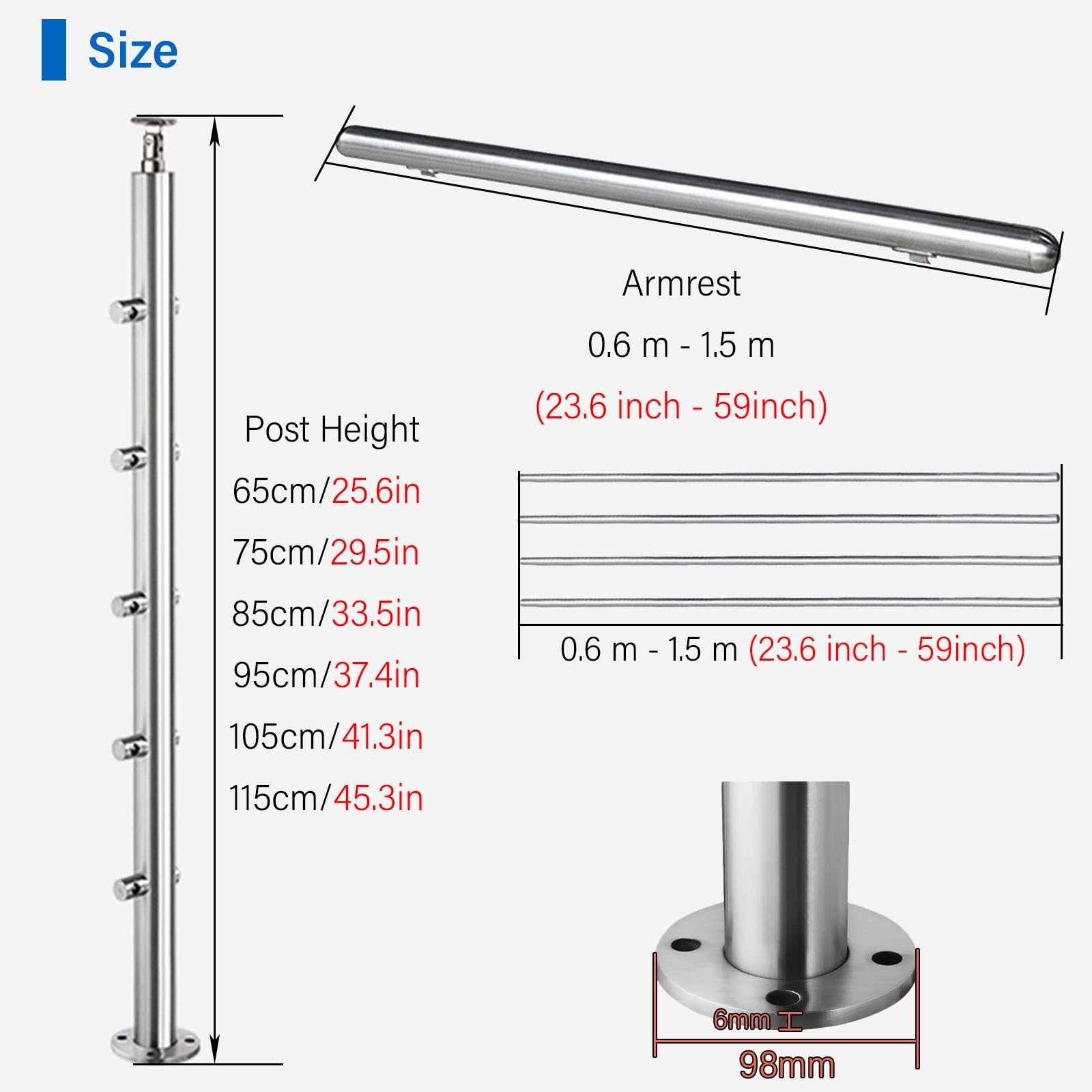 1 25 Handrail Dimensions Handrail Tie – Option 1 – KnoStairs.
