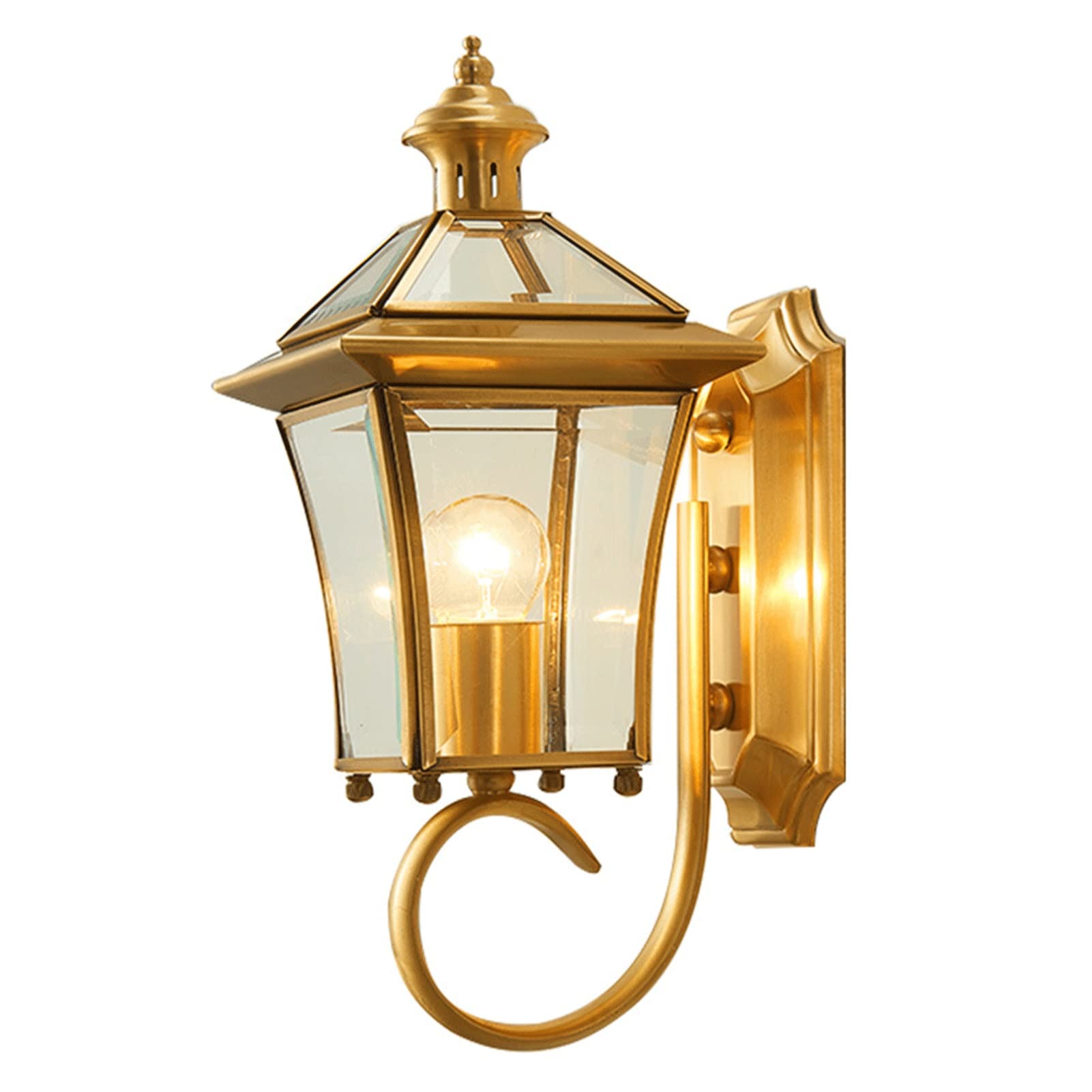 Luminaire extérieur moderne E26 avec verre trempé pour porche et garage