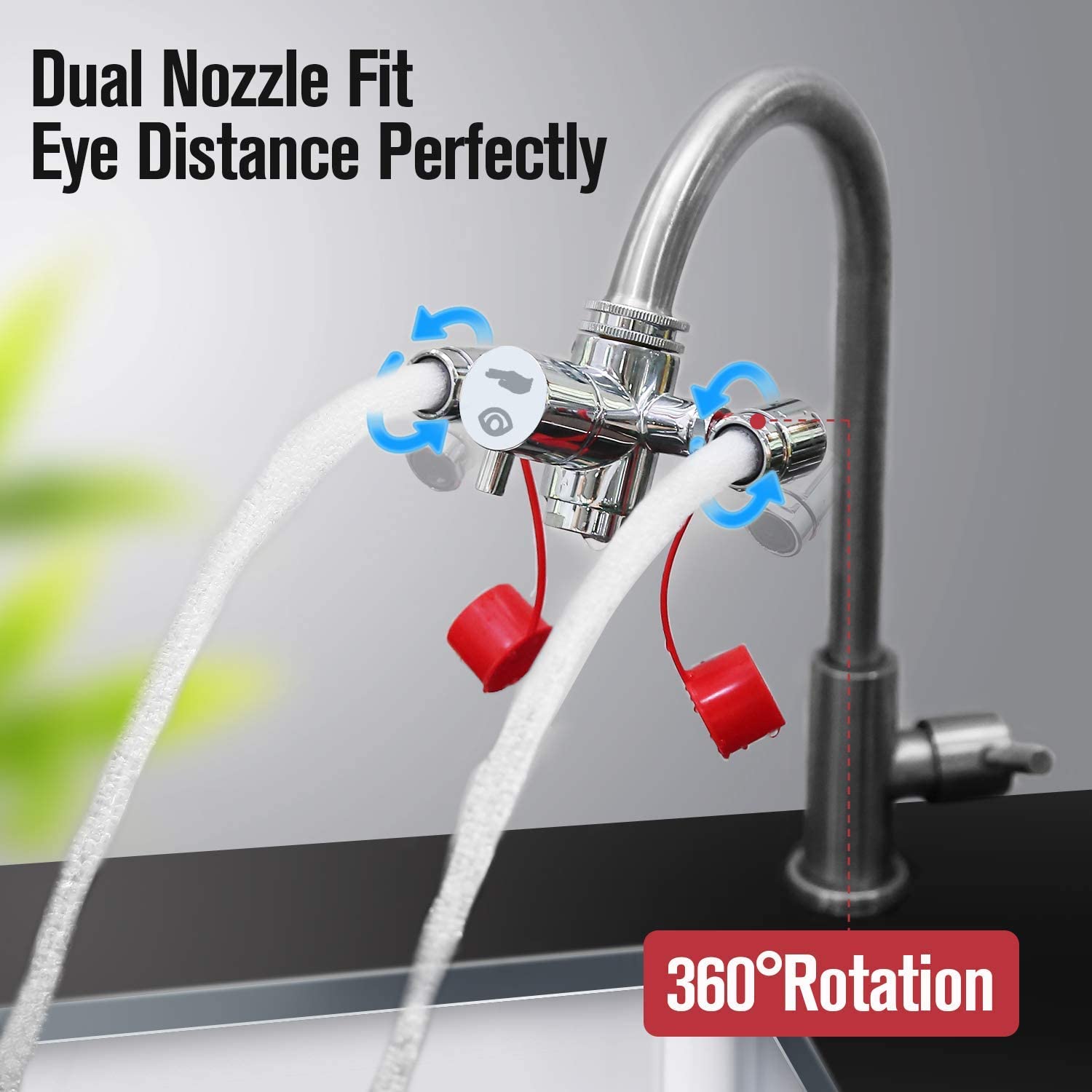 HK Eye Wash Station, Faucet Mounted Emergency Eyewash Stations for Sink