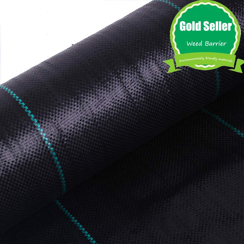 Weed Barrier Landscape Fabric Heavy Duty Woven Geotextile Fabric Black