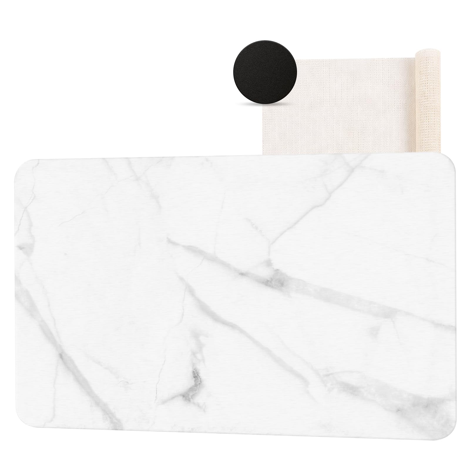 Daletu Tapete de Baño de Piedra de Diatomeas, 60x40cm Secado Rápido, Grande, Antideslizante, Súper Absorbente, Tapete de Piedra de Diatomita para Suelo