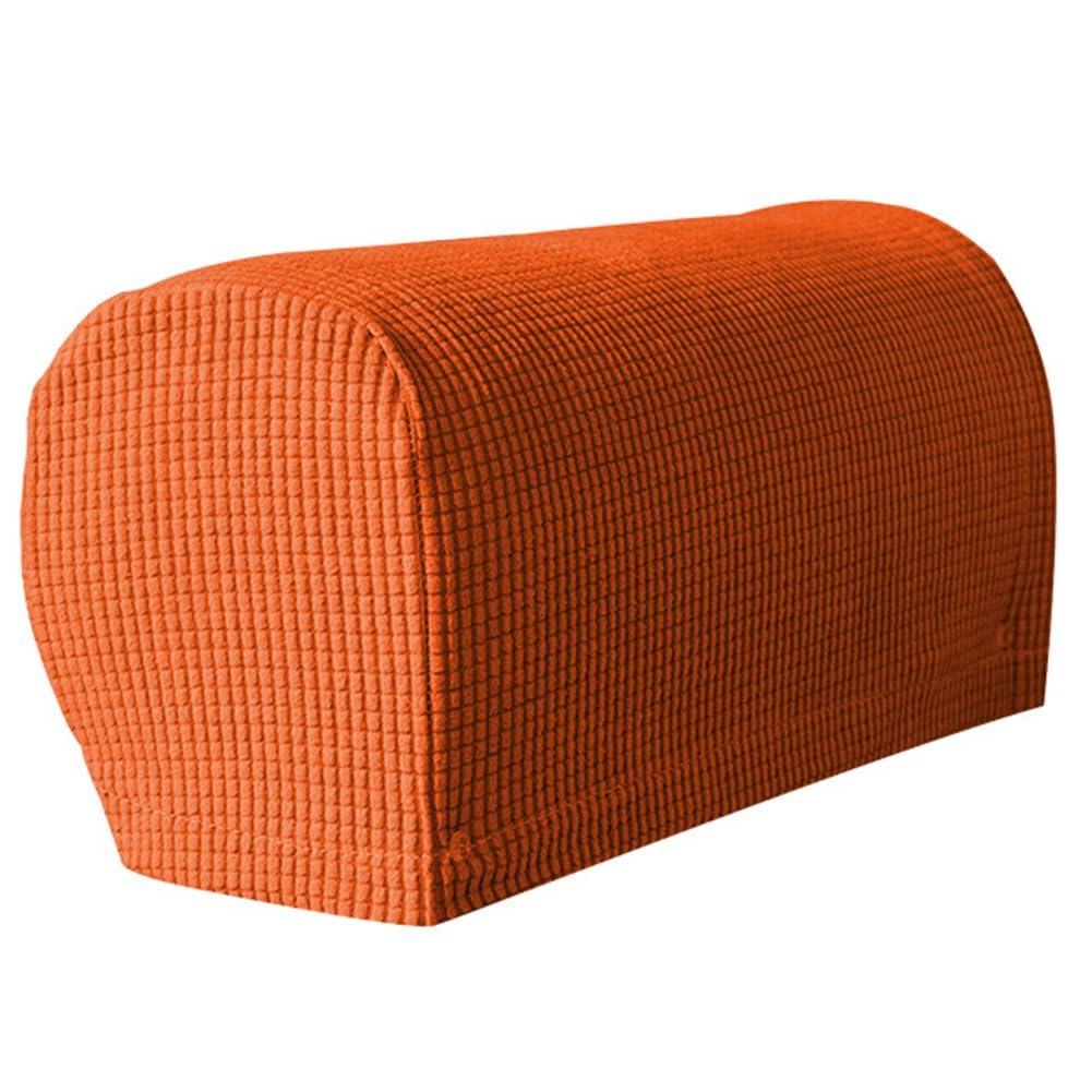 CTRLZS 2PCS Soft Stretch Plush Armrest Covers, Stretch Armrest Covers for Chairs/Sofas, Couch Arm Covers,Orange