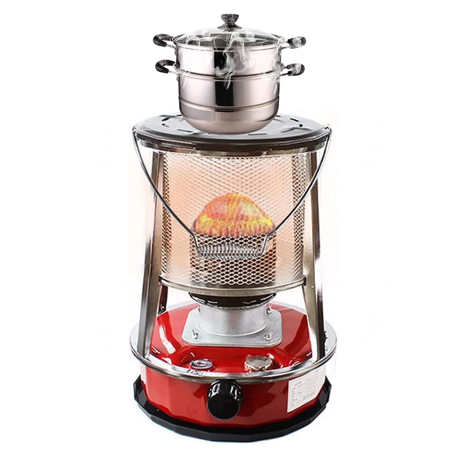Xrdbfd Portable Kerosene Stove Heater, Kerosene Stov Burner, Camping Oil Paraffin Heater, Indoor Kerosene Heater Without Electricity,4.6Lred
