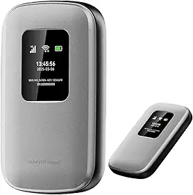 Hotspot móvel portátil | 4G LTE WiFi 6 | Hotspot Wi-Fi global de viagem | Mais de 180 países | Até 48 horas de tempo de uso | Conecte até 16 dispositivos | Bateria de 5000 mAh