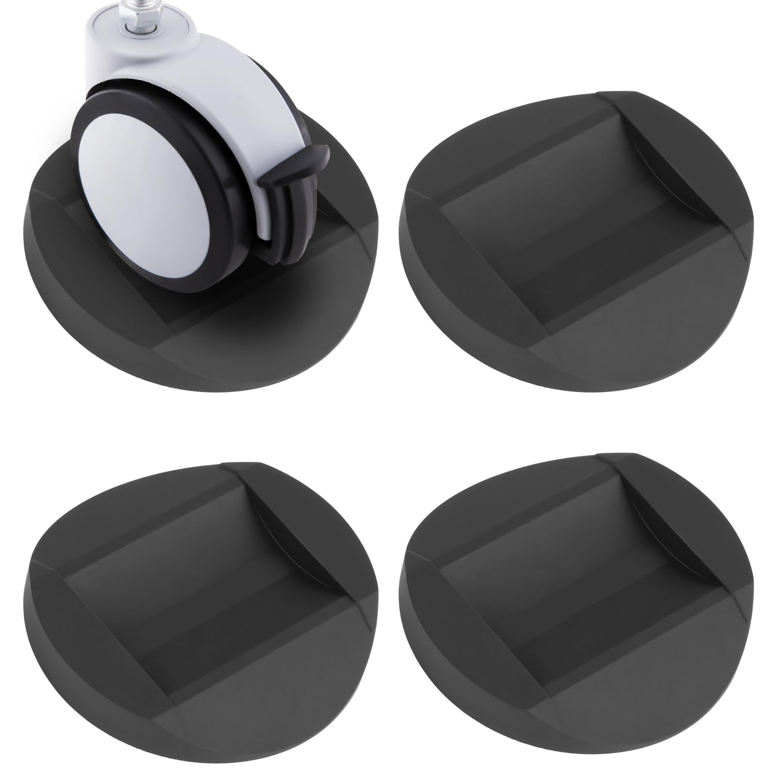 Furniture Castor Cups, 4 PCS Bed Wheel Stoppers, Anti-Sliding Carpet Protector Cups, Caster Cups
