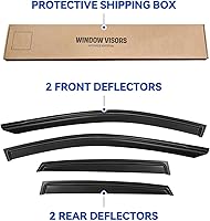 Vista 425 de Viseras de ventana in-Channel, protectores contra la lluvia para 2011-2023 Dodge Charger, visores de ventilación de ventana con deflectores