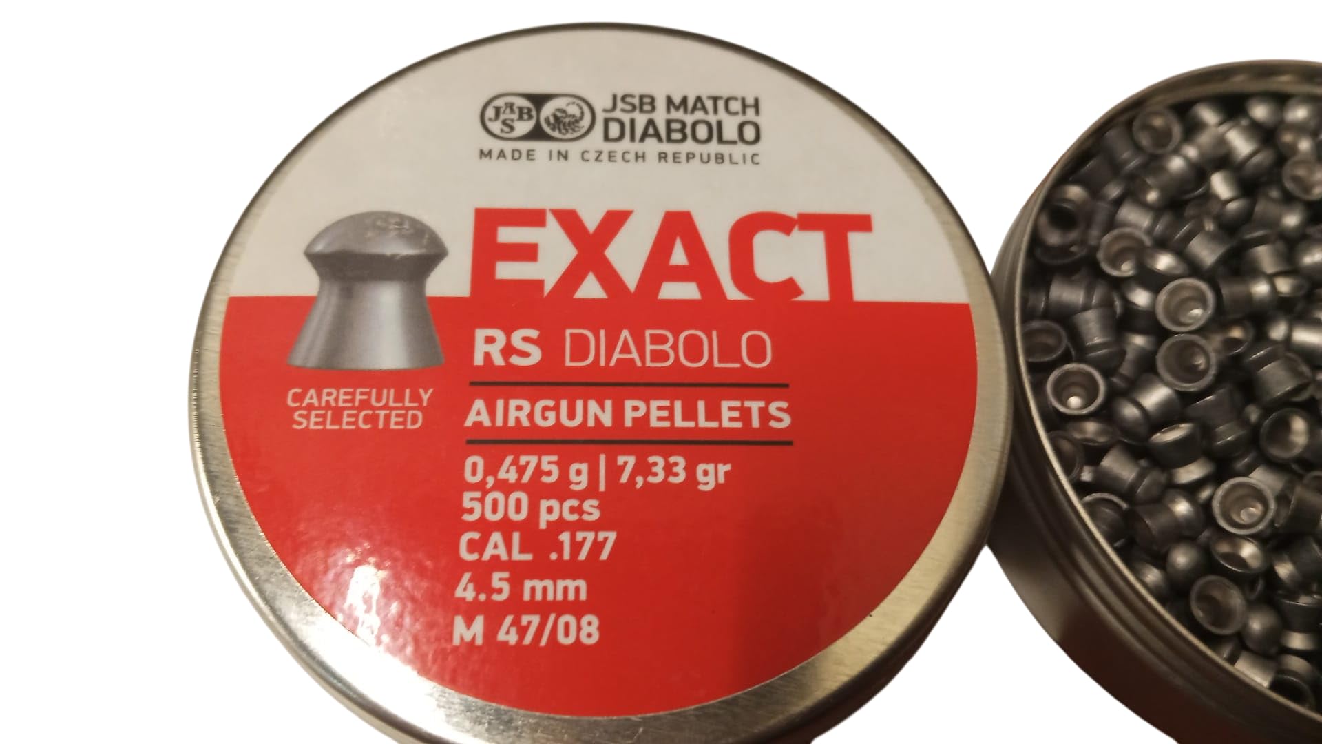 Multipack Bundle | 2X JSB Exact RS Diabolo 4,52 mm Cal .177 | Balines de Precisión para Aire Comprimido | 2 Latas x 500 Unidades | Uso Deportivo y Recreativo