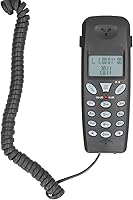 Vista 8 de Cuifati Teléfono con cable, pantalla LCD de 16 bits con cable, teléfono con cable con función de pausa de redireccionamiento con, identificación