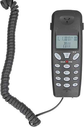 Miniatura 8 de Cuifati Teléfono con cable, pantalla LCD de 16 bits con cable Teléfono con cable con función de pausa de redireccionamiento con FSK, ID de llamadas