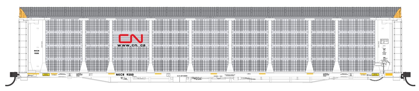 Intermountain HO-Scale 89' Bi-Level Auto Rack Carrier Canadian National/CN White