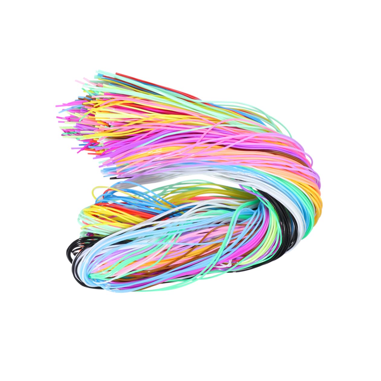NUOBESTY PVC Kordel als Schnur für Ketten 2 Beutel À 400 Stück Bunt für Armbänder Schlüsselringe und Bastelarbeiten Zufällige Farbe
