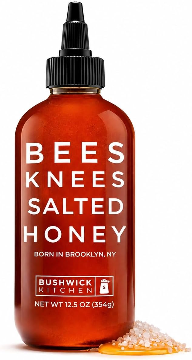 Bees Knees Salted Honey, Infused with Sea Salt, 12.5oz | Artisan Honey Made in the USA, Gluten Free, Paleo | Elevate Fried Chicken, Toast, Charcuterie & Cheese Boards