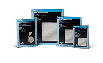 Medline Opticell Gelling Fiber Wound Dressing, 4.25" x 4.25" (Pack of 10)