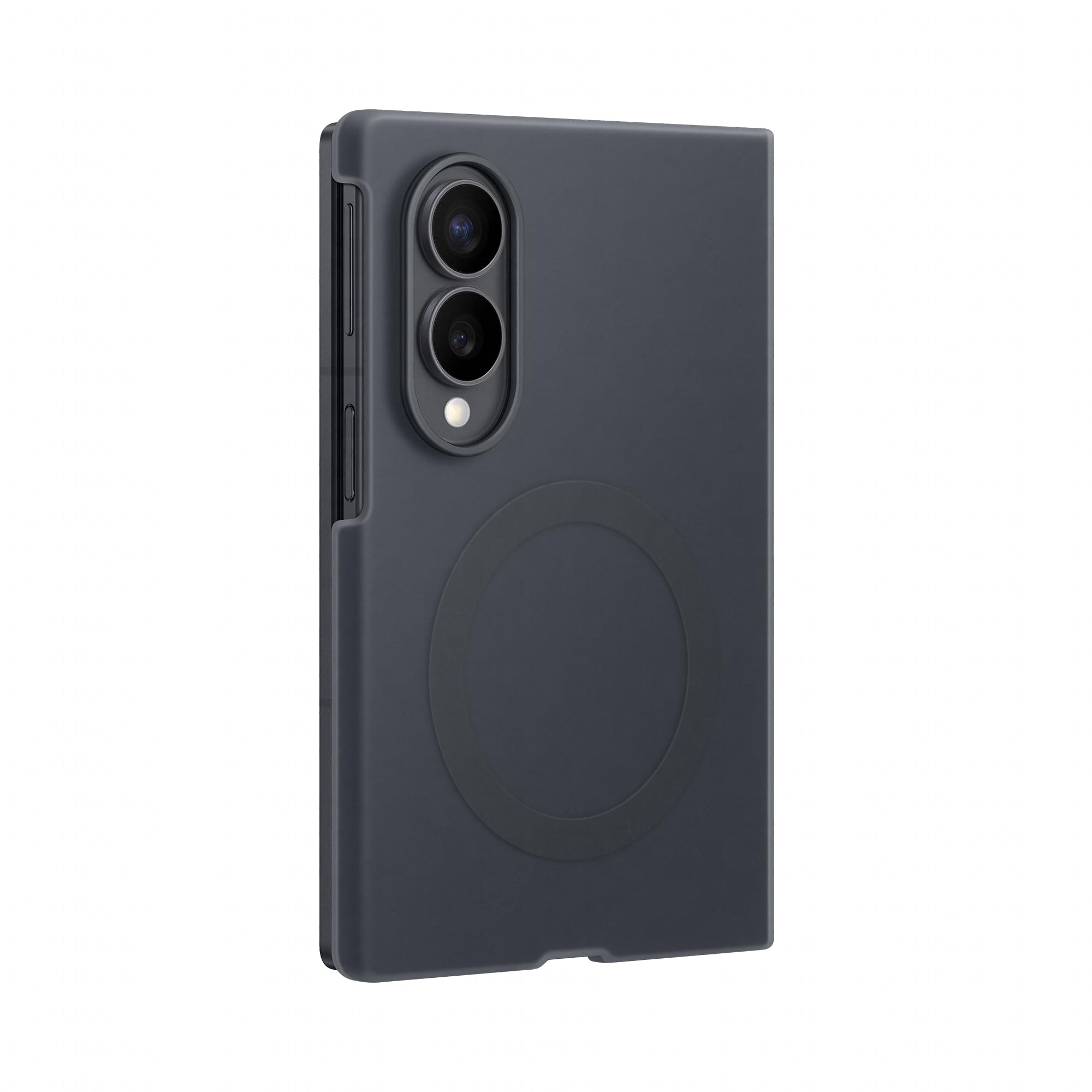 Samsung Silicone Magnet Case per Galaxy Z Fold8, Graphite | Cover Magnetica Colorata, 2 Pellicole Schermo Anteriore Incluse, Silicone Morbido, Con Tecnologia Magnetic Power Profile