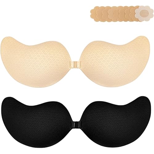 2024 Newest Super Sticky Invisible Push up Self Adhesive Bra Backless Breast Lift Bra Reusable