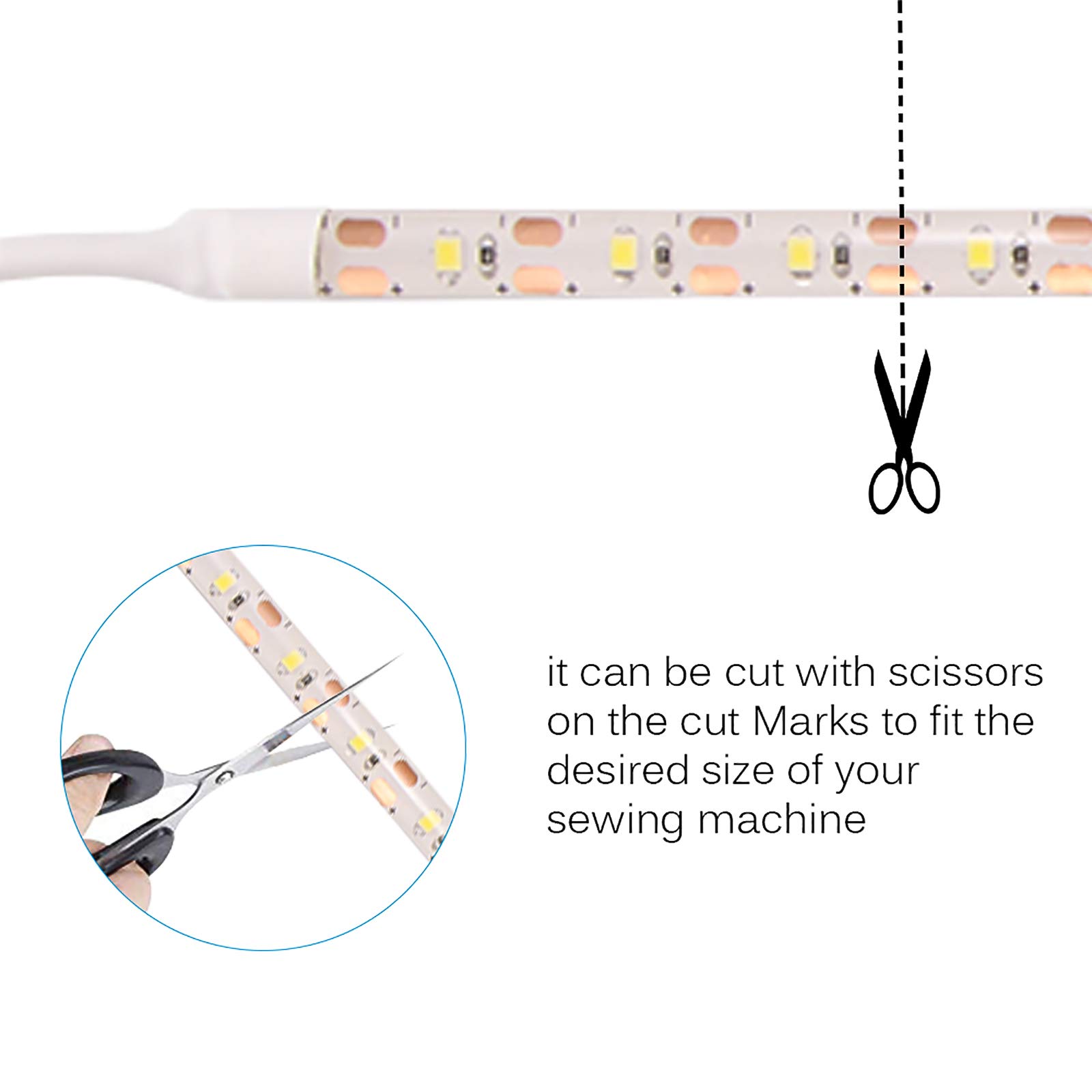 Miawtro Sewing Machine Light Strip,30cm-4000K USB LED Light Strip - Image 2