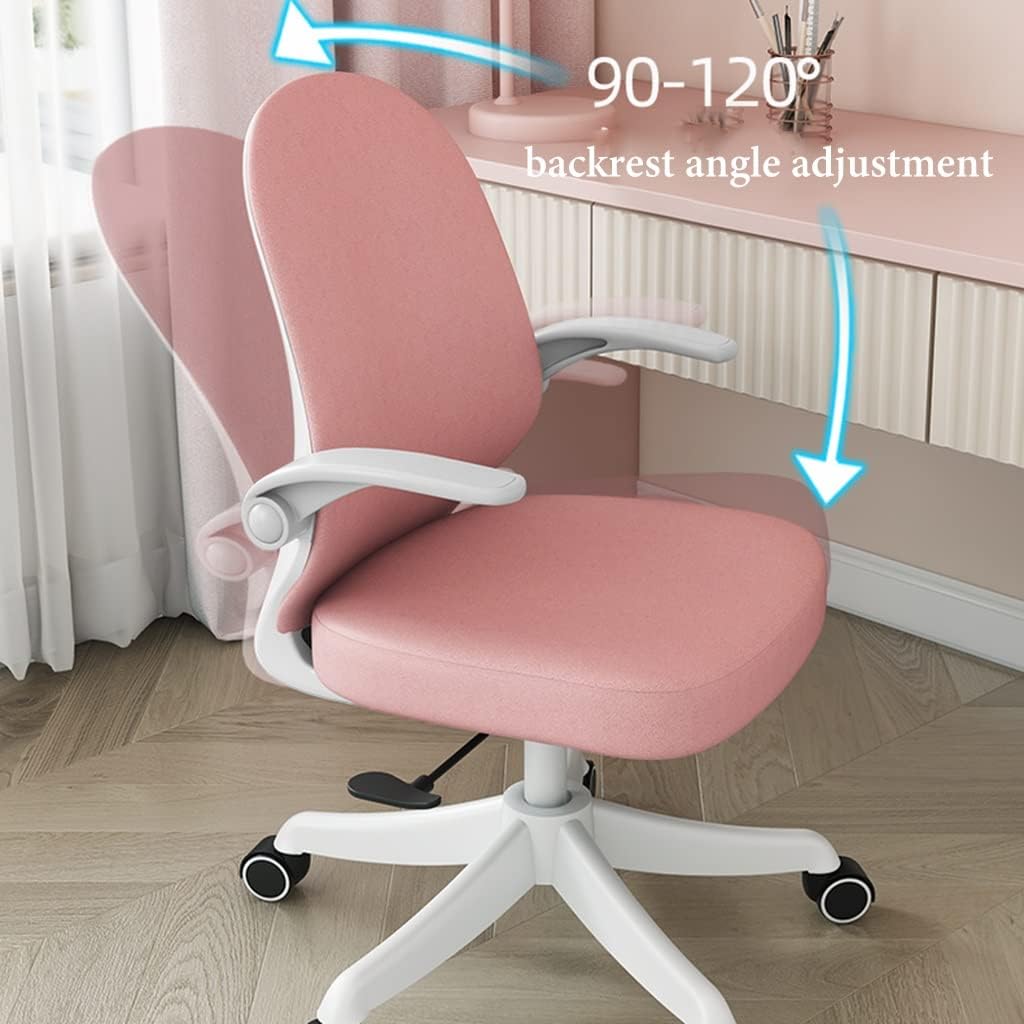 GIZNXBA Kids Desk Chair with Wheels, Girl's Child's Children Study Office Computer Chair, Ergonomic Kids Task Chair, Adjustable Height, 90° Armrest Turned, for Bedroom (Color : /Blue)