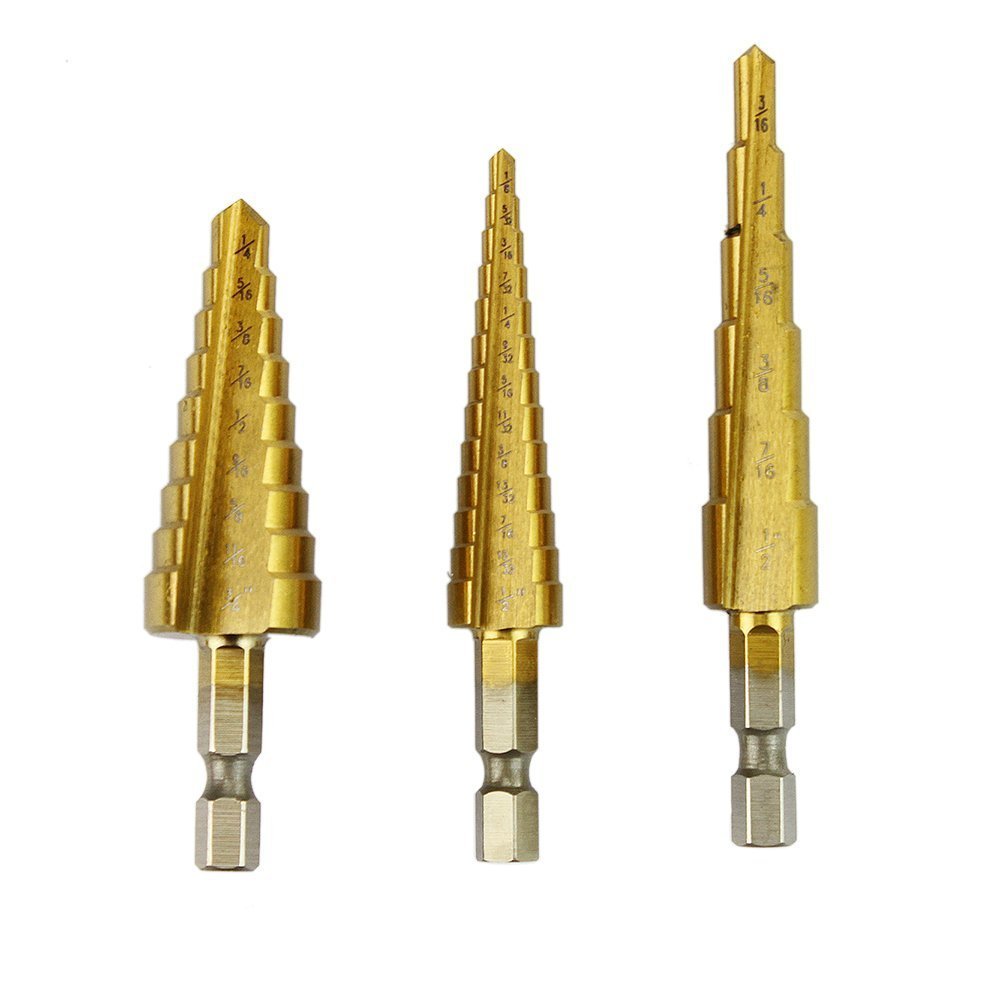 Uber Workshop - 3 Piece Step Drill Bit 