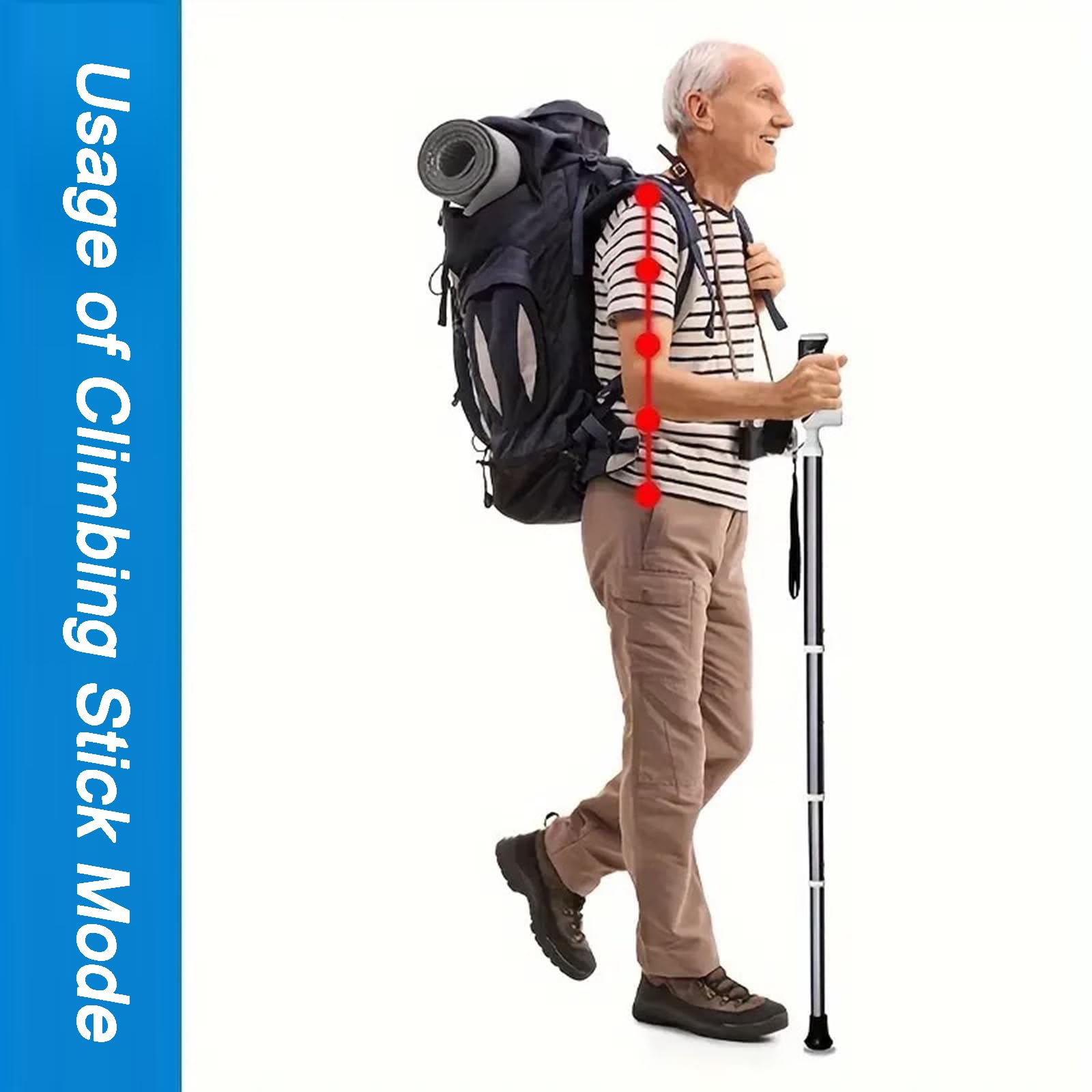 Kijki trekkingowe - lekkie kijki antywstrząsowe 38 ~ 105 cm regulowane kijki turystyczne dla mężczyzn i kobiet (1 szt.)