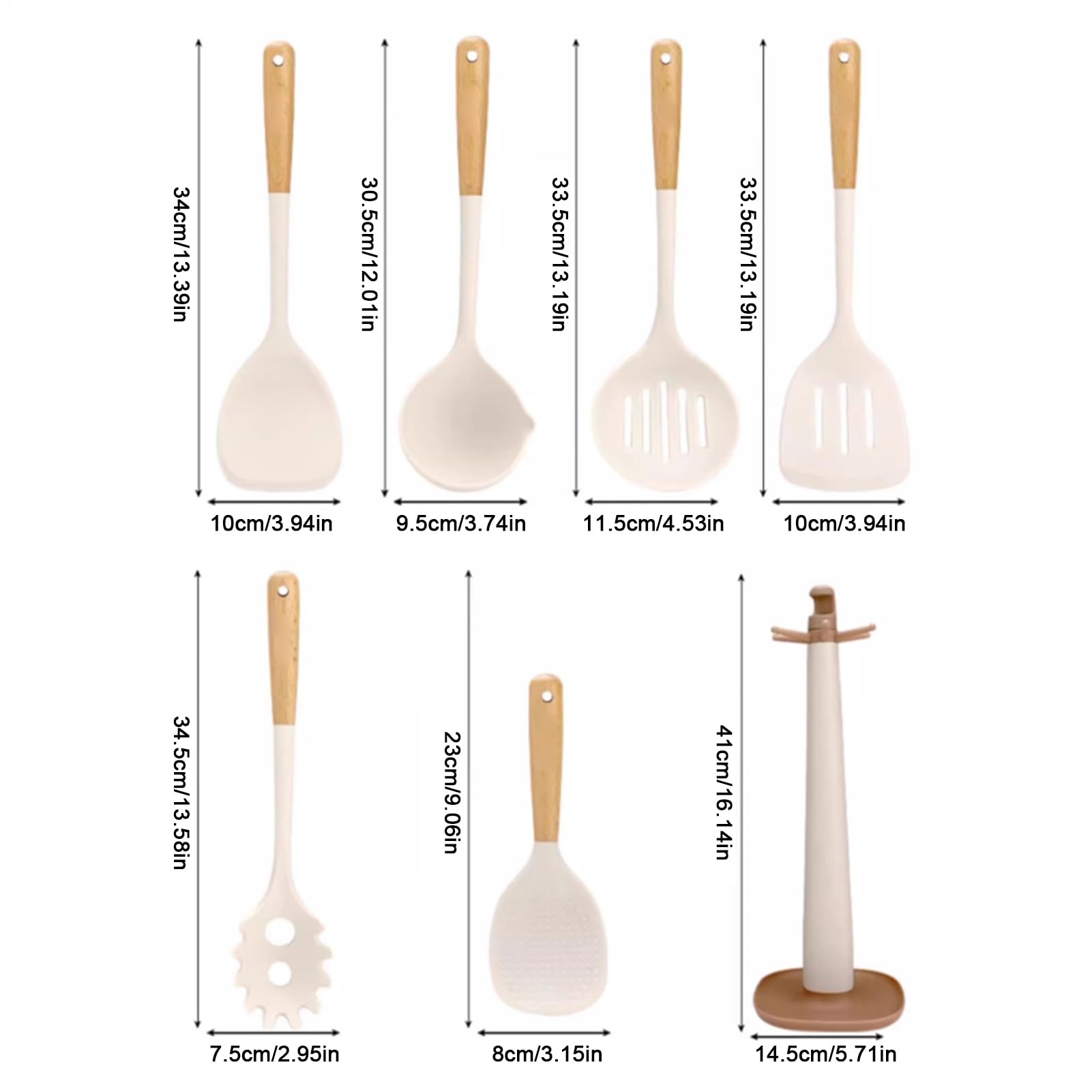 Silikonspatel-Set Hitzebeständiges Silikon-Antihaft-Set | Kochutensilien-Set Pfannenwerkzeuge Kochzubehör Backen Braten Servieren Essenszubereitung Wohnmobil Outdoor