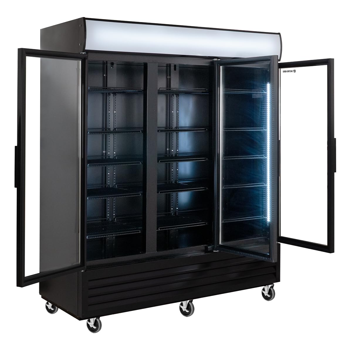 GastroHero Frigorifero per bevande ECO 1500 con ante a ribalta e luce