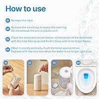 Vista 6 de Fresh & Fresh Limpiadores automáticos para inodoros – 3 botellas (hasta 2500 descargas/botella), limpiador comercial y residencial de 3 a 4 meses