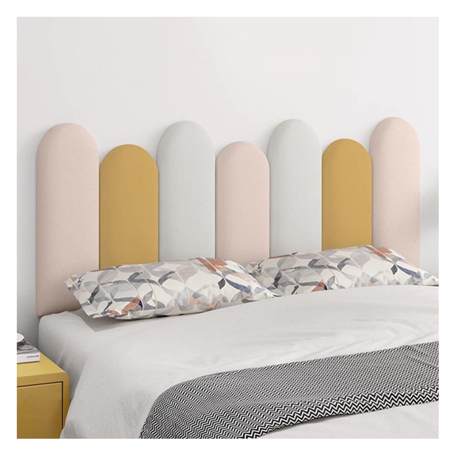 NURUGURE Decorative Wall Padding Panels Upholstered Easy Install Padded Wall Covering for Headboard Bedroom Playroom