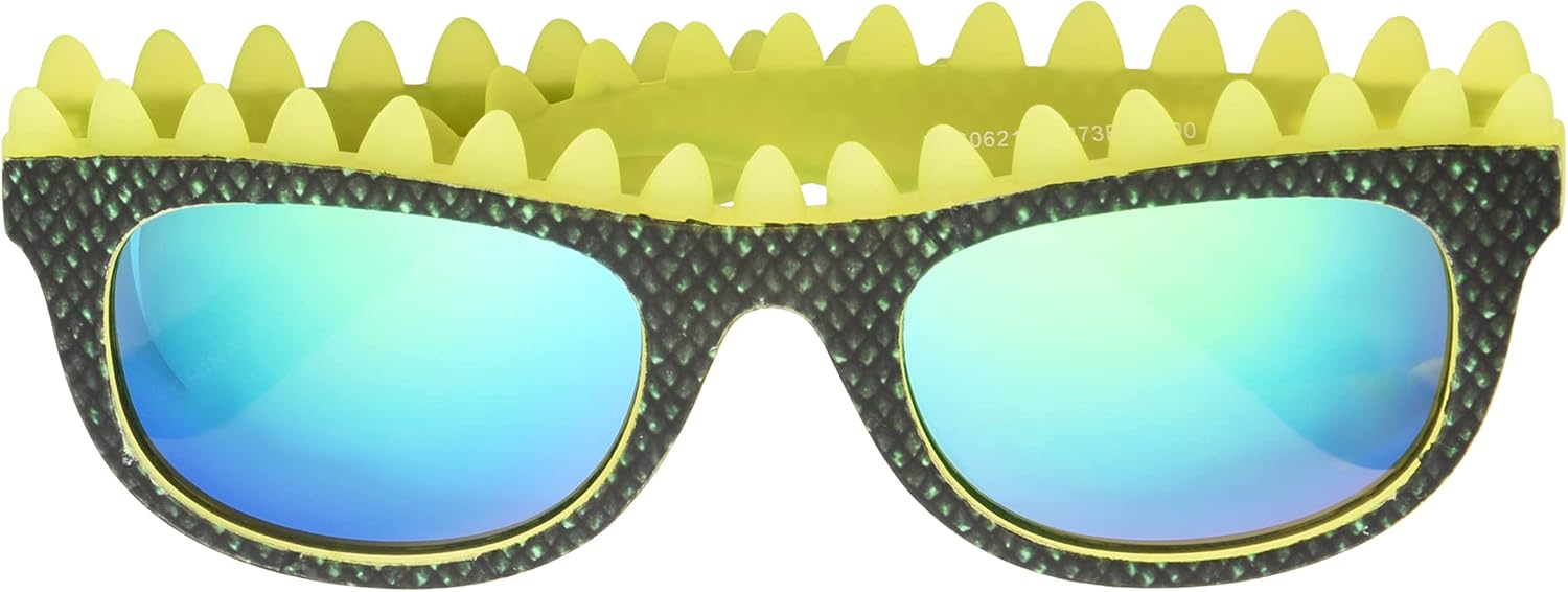 Foster Grant Boys Rawr*some Sunglasses, Green Scale Pattern With Neon, 45 US