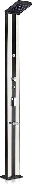 Gre DSALP38 Aluminium Solar Shower, 38 Litre Tank, Black/Silver