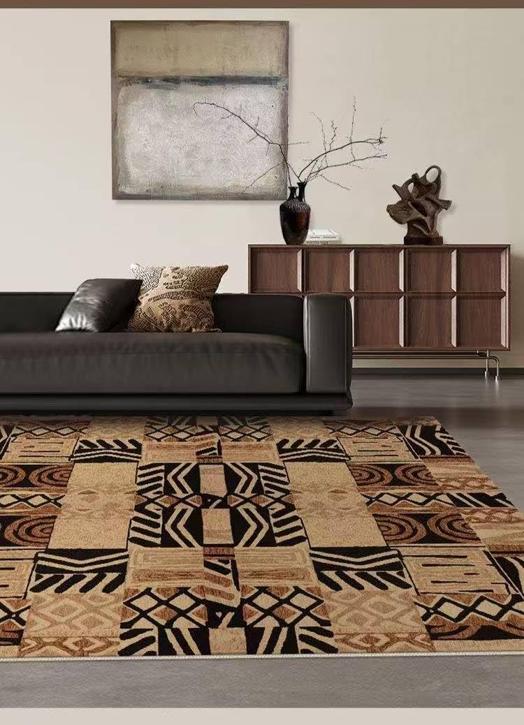 Tapis de salon qui ne perd pas ses poils doux et lavable pour un entretien sans effort 120x160