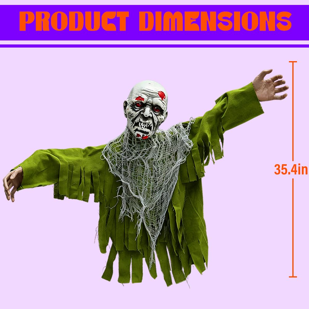 Halloween Animato Zombie Groundbreaker Outdoor Decor LED Occhi Braccia