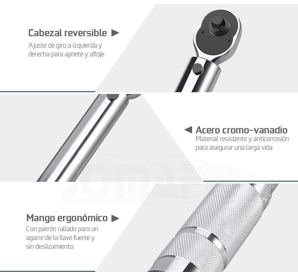 JOMAFA - LLAVE DINAMOMETRICA 1/2" 28-210 Nm Llave de carraca de apriete medido