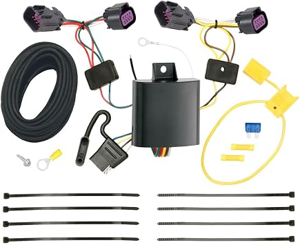Tekonsha T-One T-Connector Harness, 4-Way Flat, Compatible with Select RAM ProMaster
