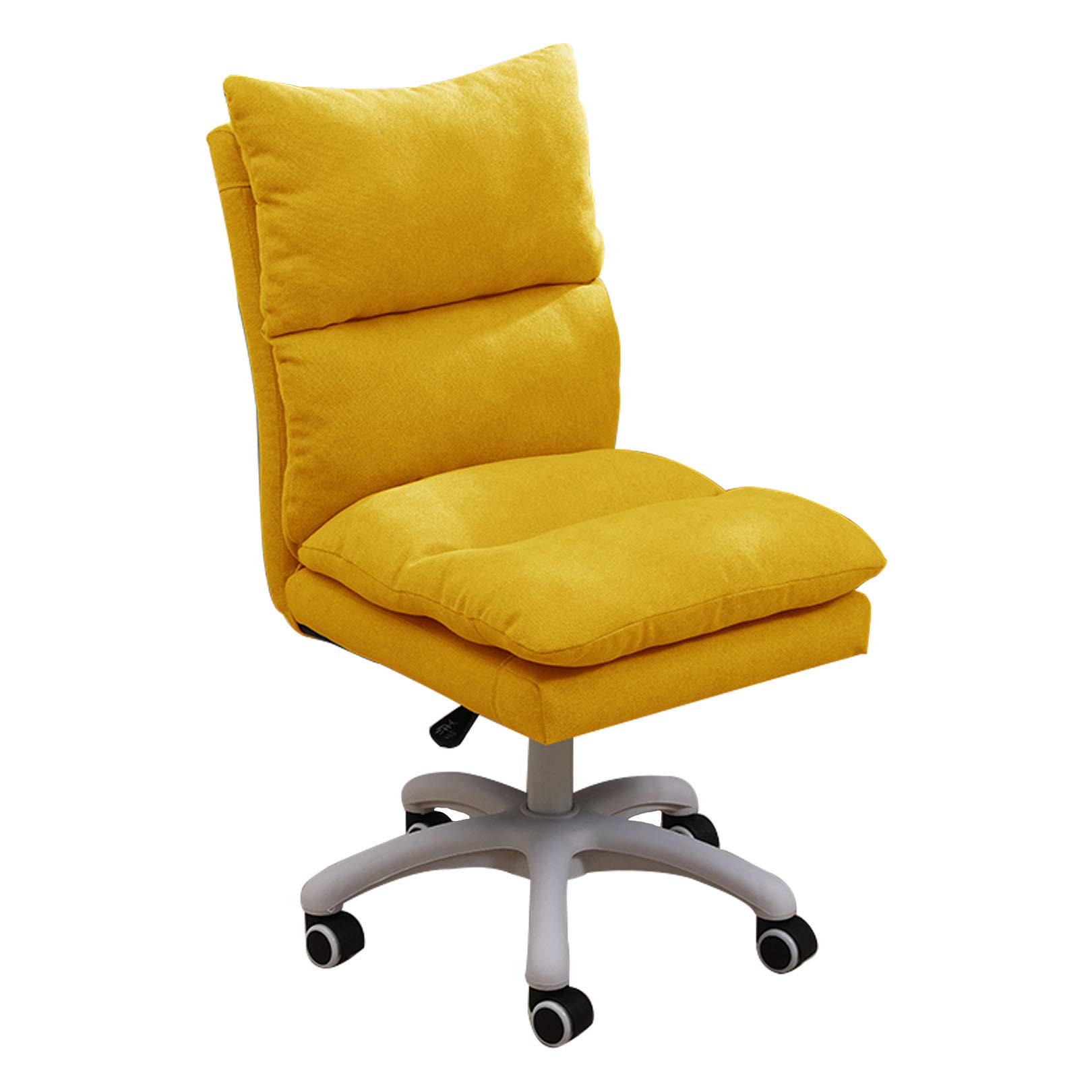 Chaise de bureau pivotante pour soulager le dos avec assise coton lin ergonomique