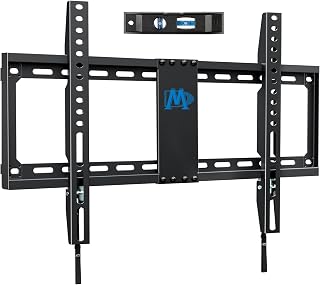 Mounting Dream MD2163-K Fixed TV Wall Mount for 42-84" TVs up to 132lbs, Low Profile 1.1", VESA 600x400, Fits 16/18/24" Studs - UL Listed Space Saver