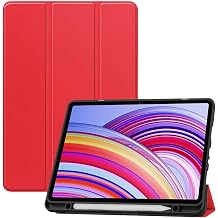 for Xiaomi Redmi pad 2 pro 2025 Android 12.1 Inch Tablet Case,BOVUGAC Tri-fold Tablet Case Cover for Redmi pad2 pro 12.1",Full Protection, Premium PU, Scratch Resistant.Red