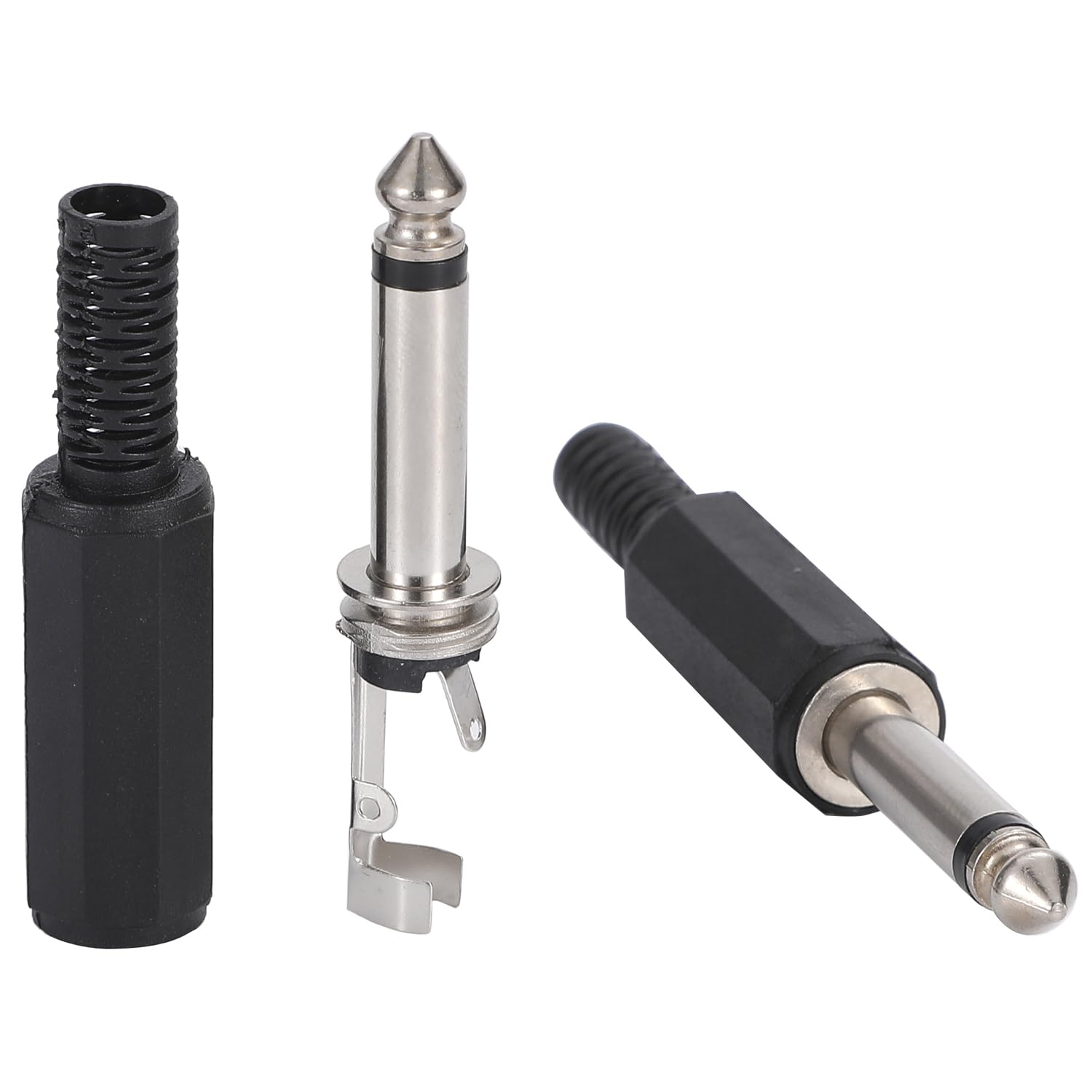 10 Connettori Jack Mono TS 1/4" Da 6,35mm - Per Cavi Chitarra, Altoparlanti E XLR - Foto 8