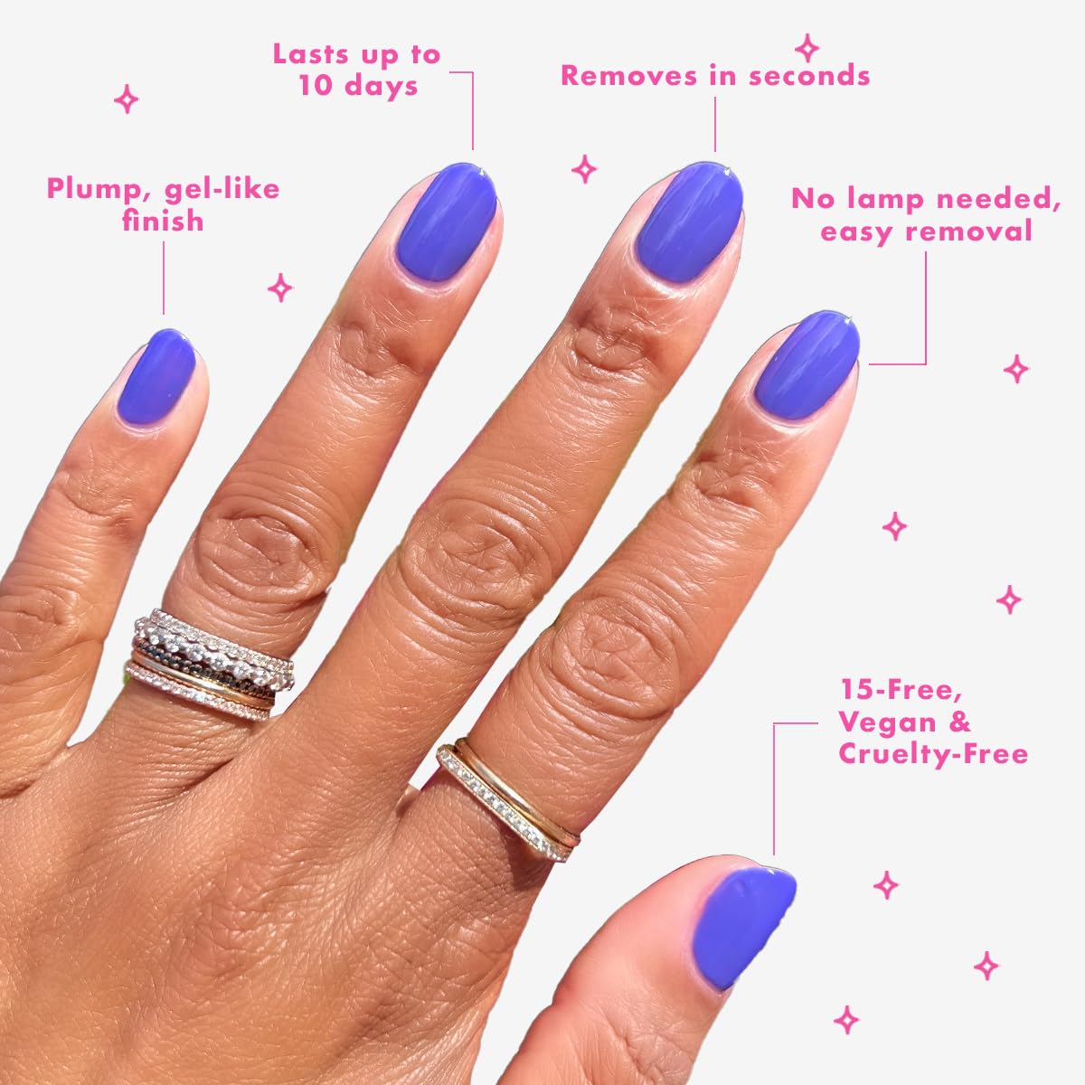 Olive & June Long Lasting Nail Polish | Plump Gel-Like Finish No Lamp Needed | Lasts up to 10 days | Salon-Quality 15-Free Vegan & Cruelty-Free Chip-Resistant | House of O&J Regal Purple