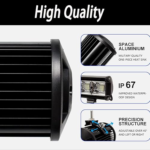 Miniatura 5 de 16000Lm Car Led Light Bar, 5-Inch Led Pods 54-watt Driving Fog Off Road Lights LED Work Lights Off Road Headlight kit for Pickup Truck ATV UTV Boat